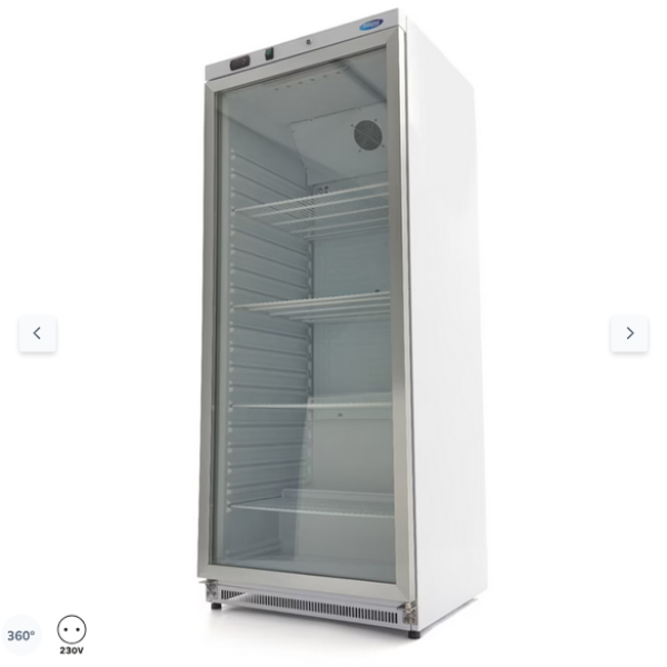  Ψυγείο - 600L - Λευκό - με γυάλινη πόρτα